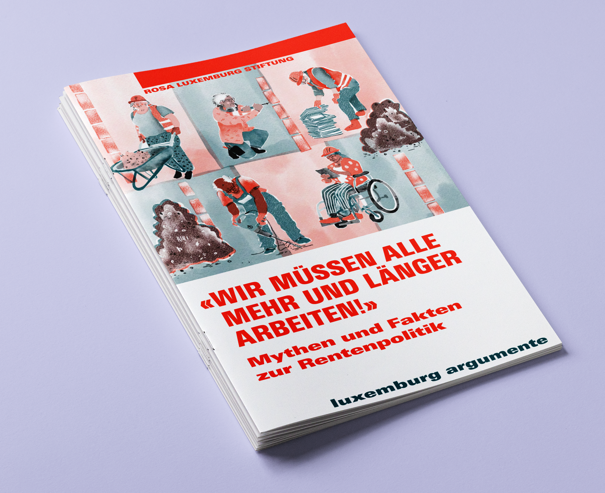 Illustration auf Broschüre der Rosa Luxemburg Stiftung